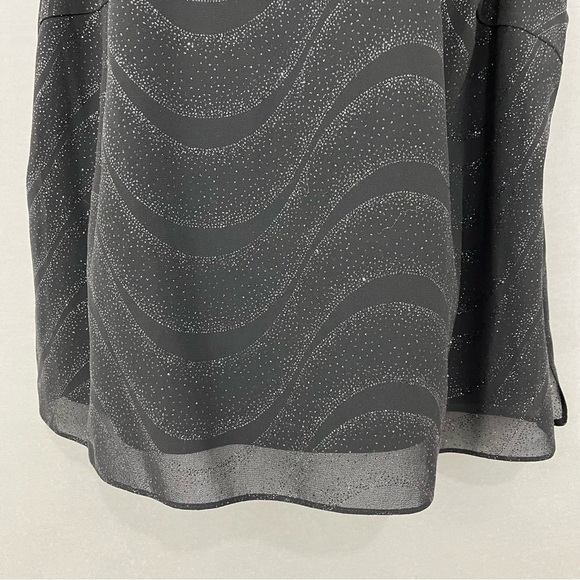 Dress Barn Black Swirk Sequin Sleeveless Lined Blouse NWOT - Picture 3 of 12